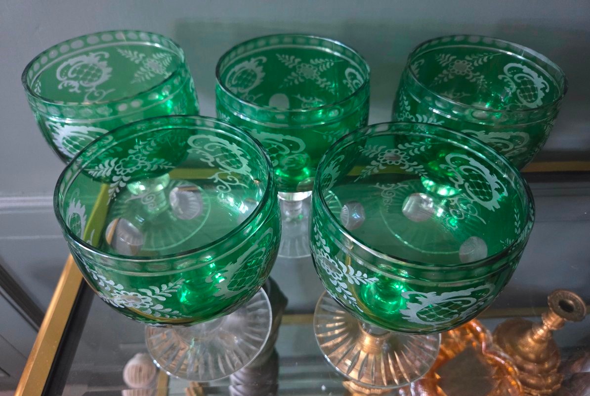 5 coupes en cristal Roemer St Louis-photo-4