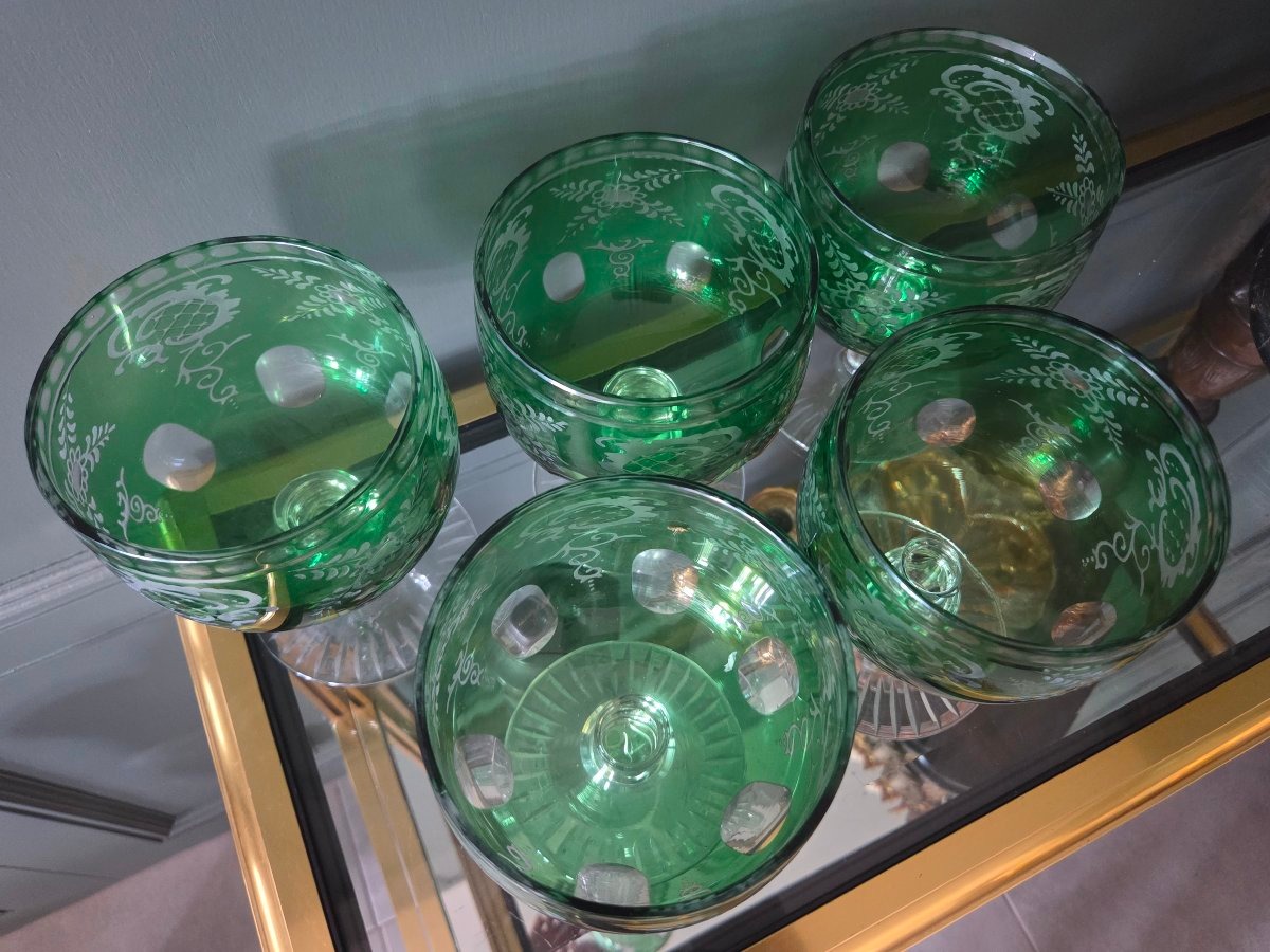 5 coupes en cristal Roemer St Louis-photo-1