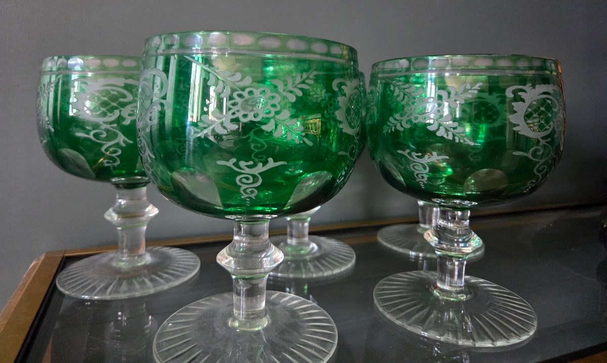 5 coupes en cristal Roemer St Louis