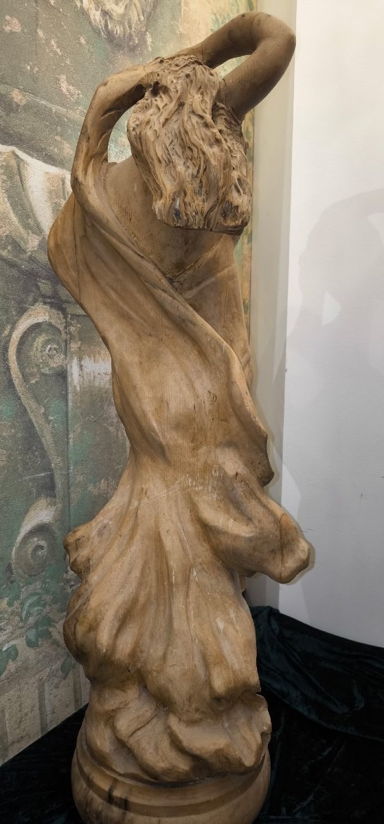 Wooden Statue Art Nouveau Art Forain Anderson Carver Bristol-photo-2