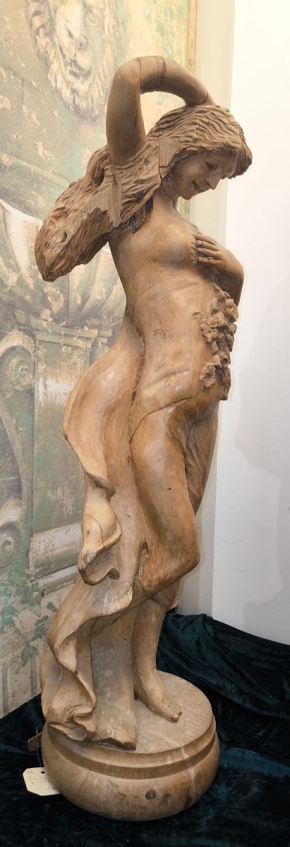 Wooden Statue Art Nouveau Art Forain Anderson Carver Bristol-photo-4