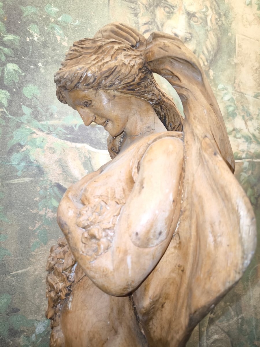 Wooden Statue Art Nouveau Art Forain Anderson Carver Bristol-photo-1