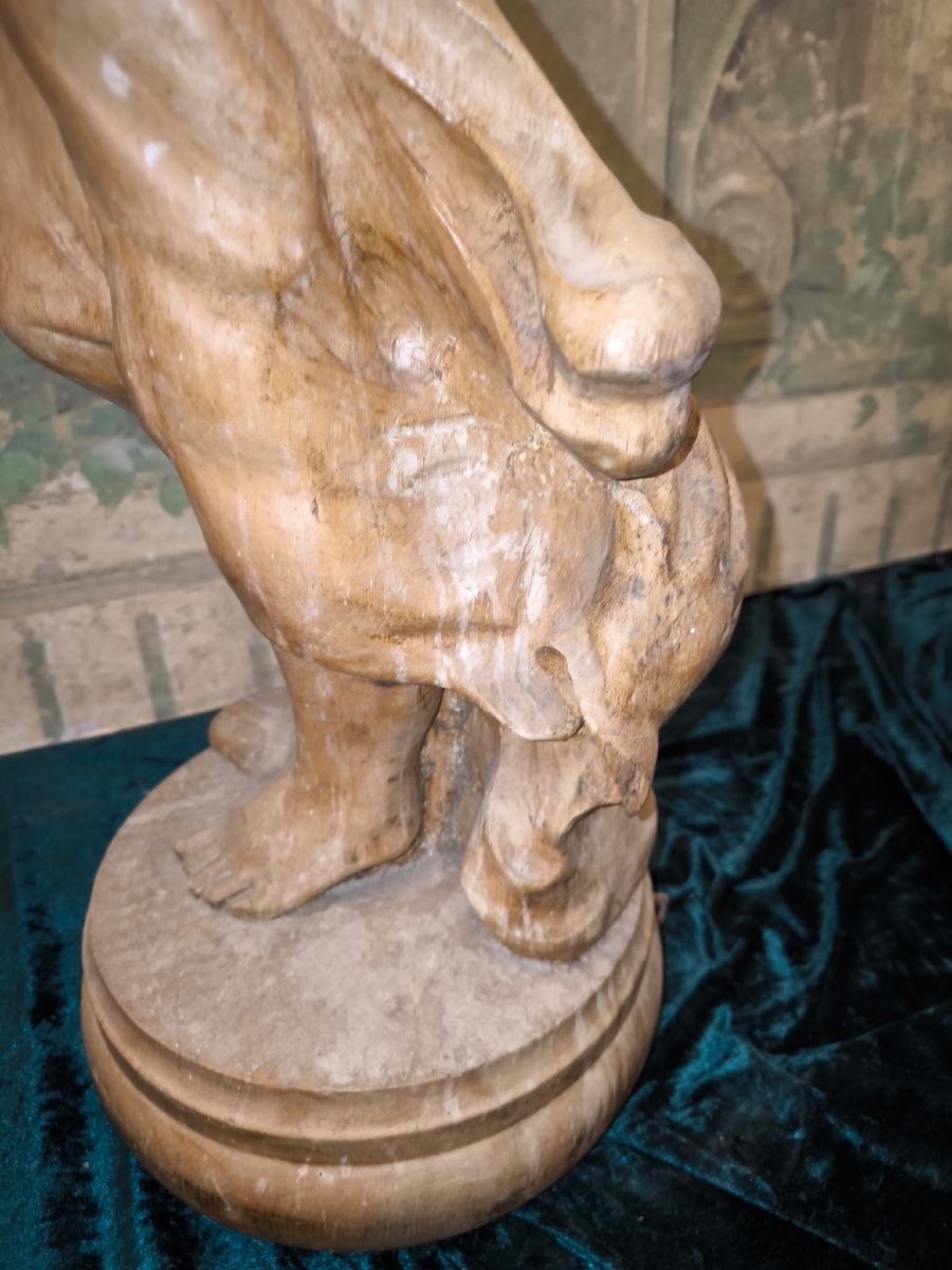 Wooden Statue Art Nouveau Art Forain Anderson Carver Bristol-photo-2