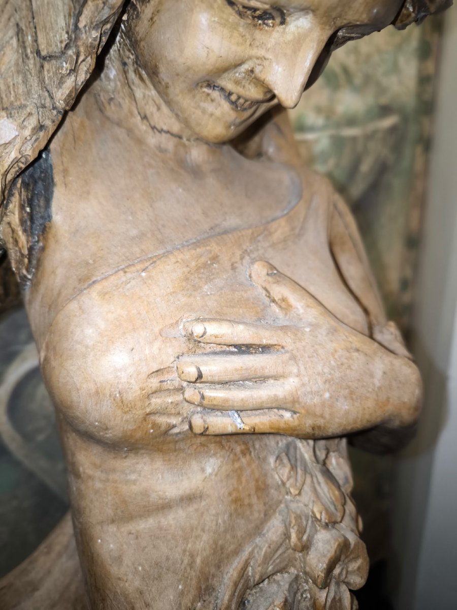 Wooden Statue Art Nouveau Art Forain Anderson Carver Bristol-photo-3