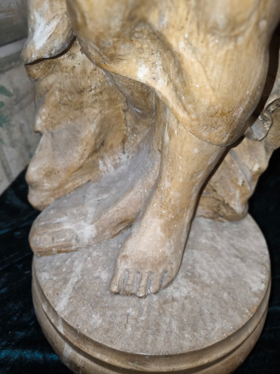 Wooden Statue Art Nouveau Art Forain Anderson Carver Bristol-photo-6
