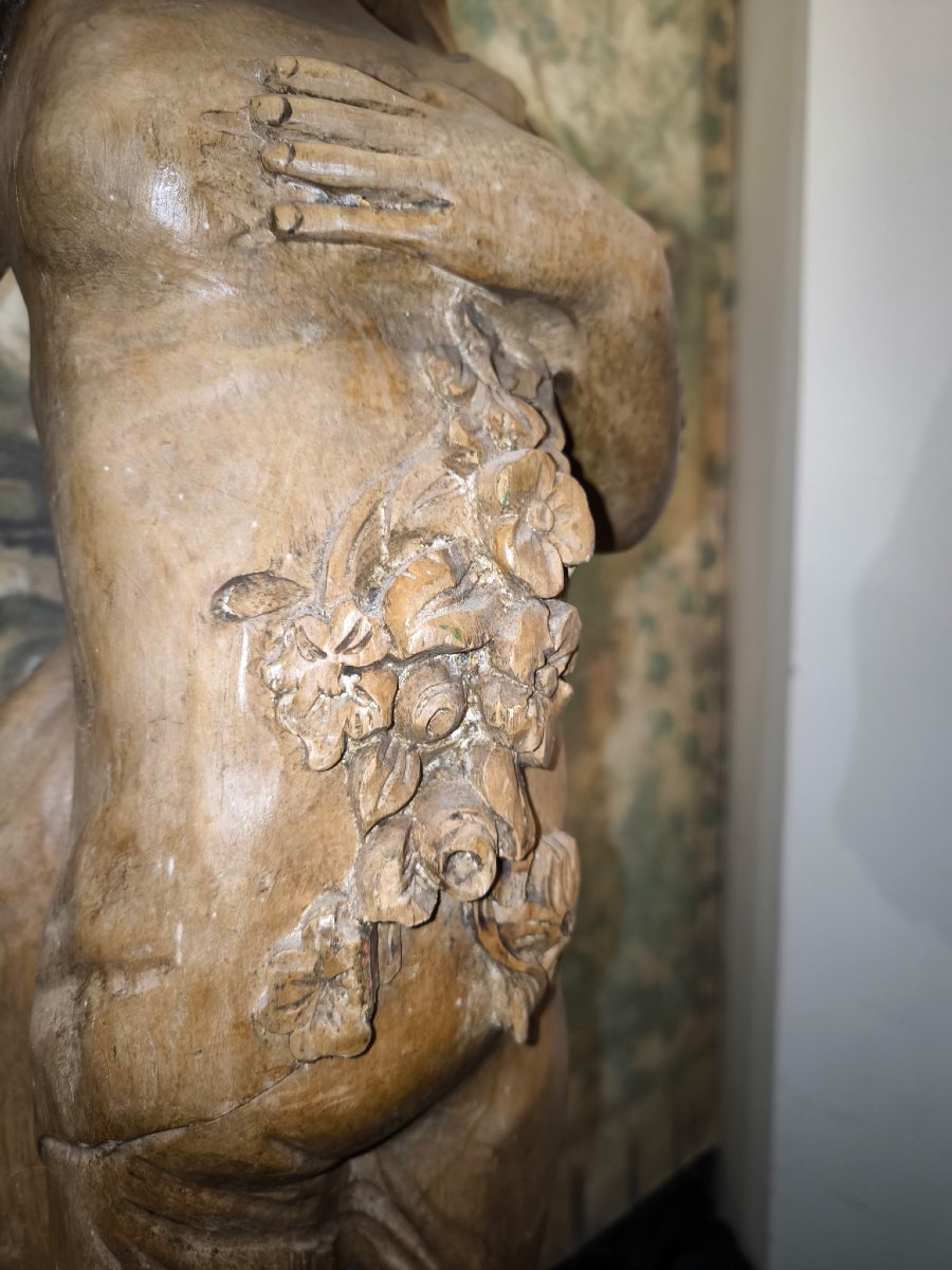 Wooden Statue Art Nouveau Art Forain Anderson Carver Bristol-photo-8