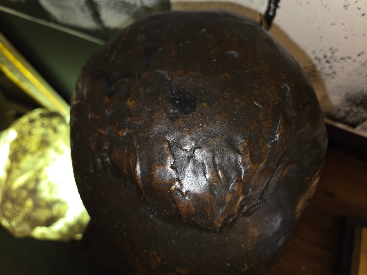 Bronze Head Sculpture By Gerard Vuerchoz-photo-1