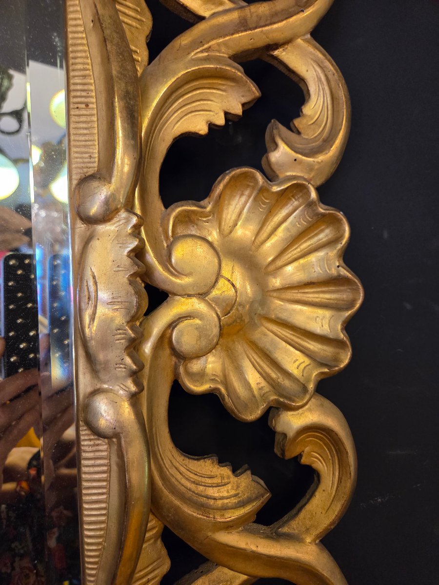 Louis Philippe-style Mirror With Gilded Wooden Frame -photo-4