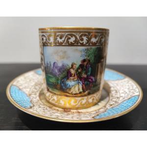 Chelsea English Porcelain Cup 18th In The Taste Of Meissen