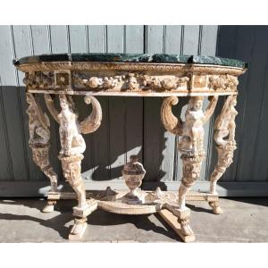 Empire Style Half-moon Console Table With 4 Feet