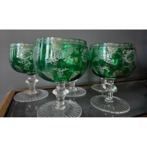 5 Roemer St Louis Crystal Goblets