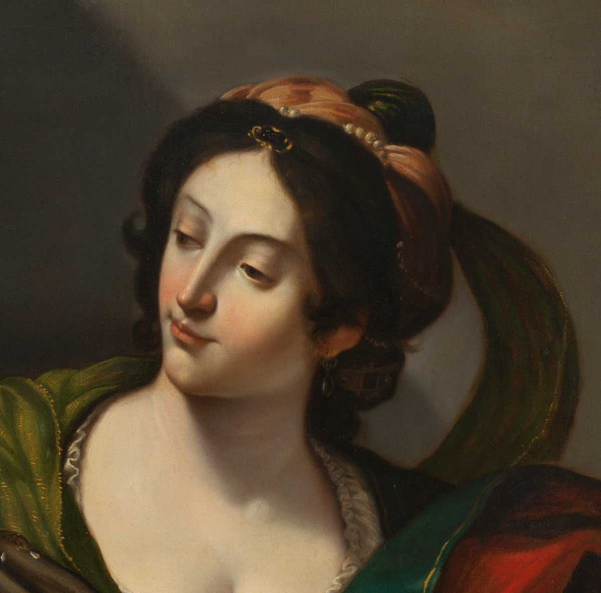Judith et la tête d’Holopherne – Ecole Bolonaise vers 1650, suiveur de Guido Reni-photo-3