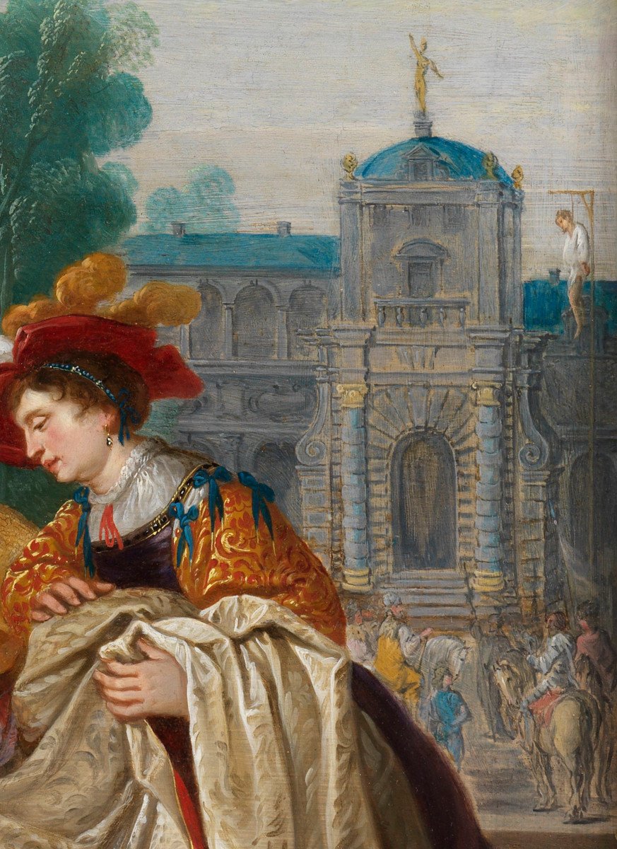 Esther Before Ahasuerus – Caspar Van Den Hoecke (c. 1585 – 1648)-photo-1