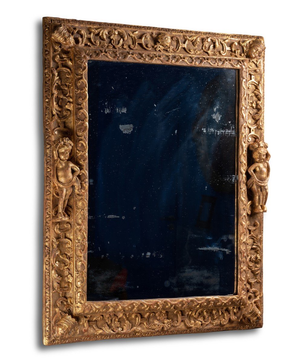 Mirror With Cupids - France, Louis XIV Period-photo-2