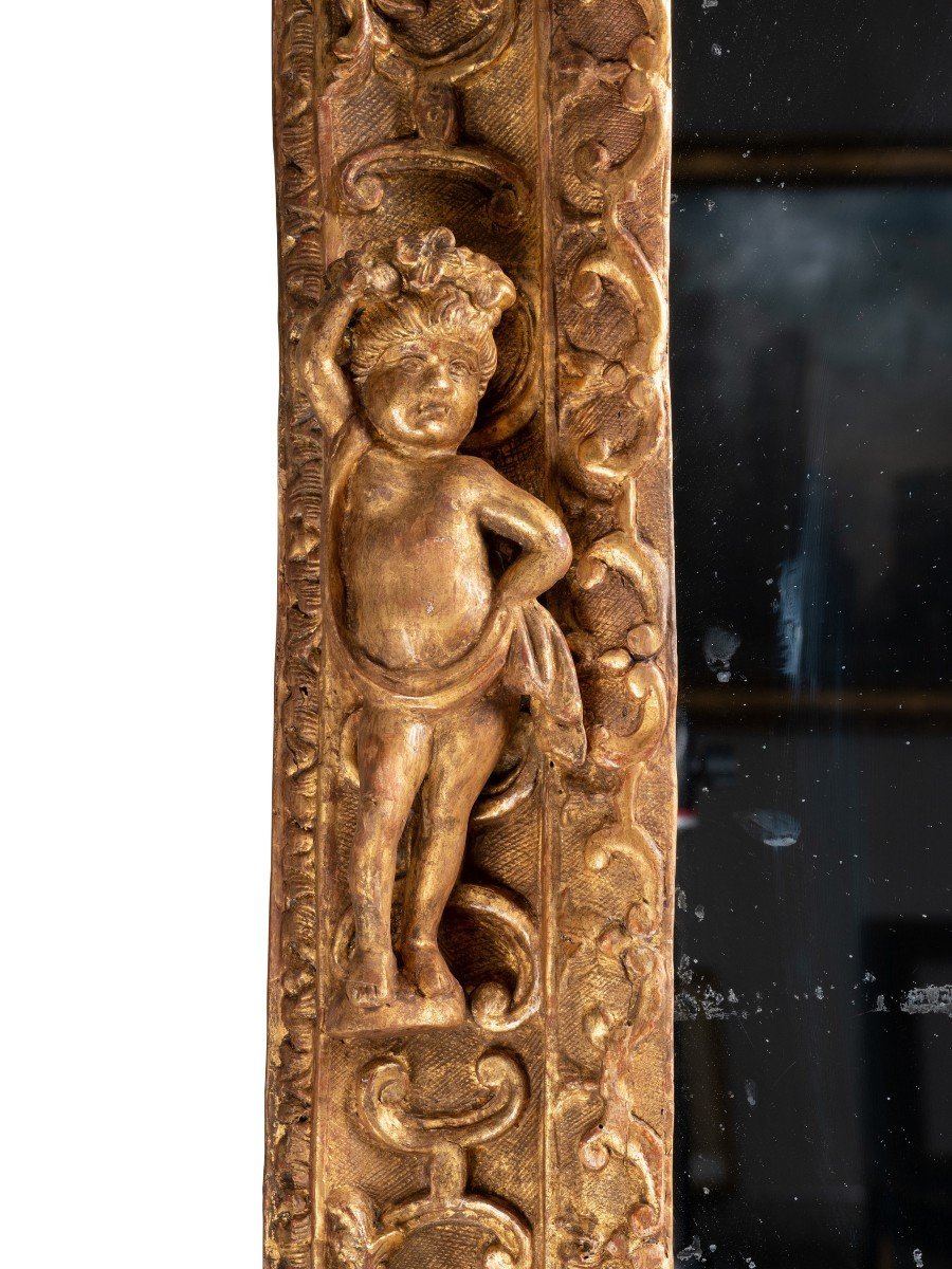 Mirror With Cupids - France, Louis XIV Period-photo-3