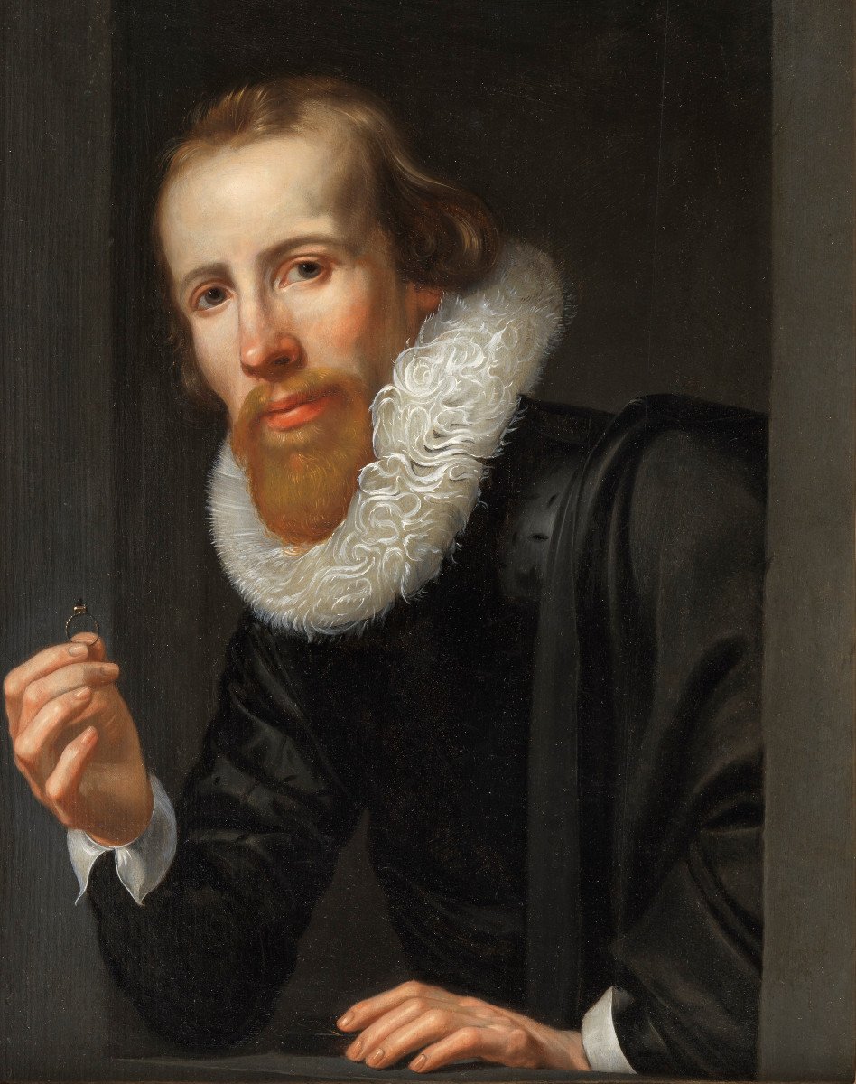 Portrait Of The Goldsmith B. J. Van Assendelft – Werner Van Den Valckert (1580 – C. 1627)-photo-2