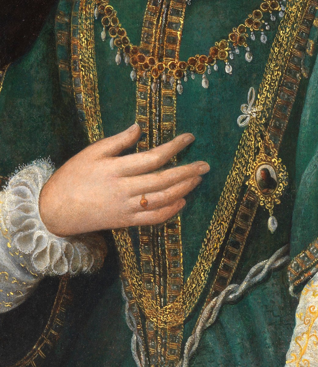 Portrait de dame à la fraise – entourage de Sofonisba Anguissola (1535 – 1625)-photo-4