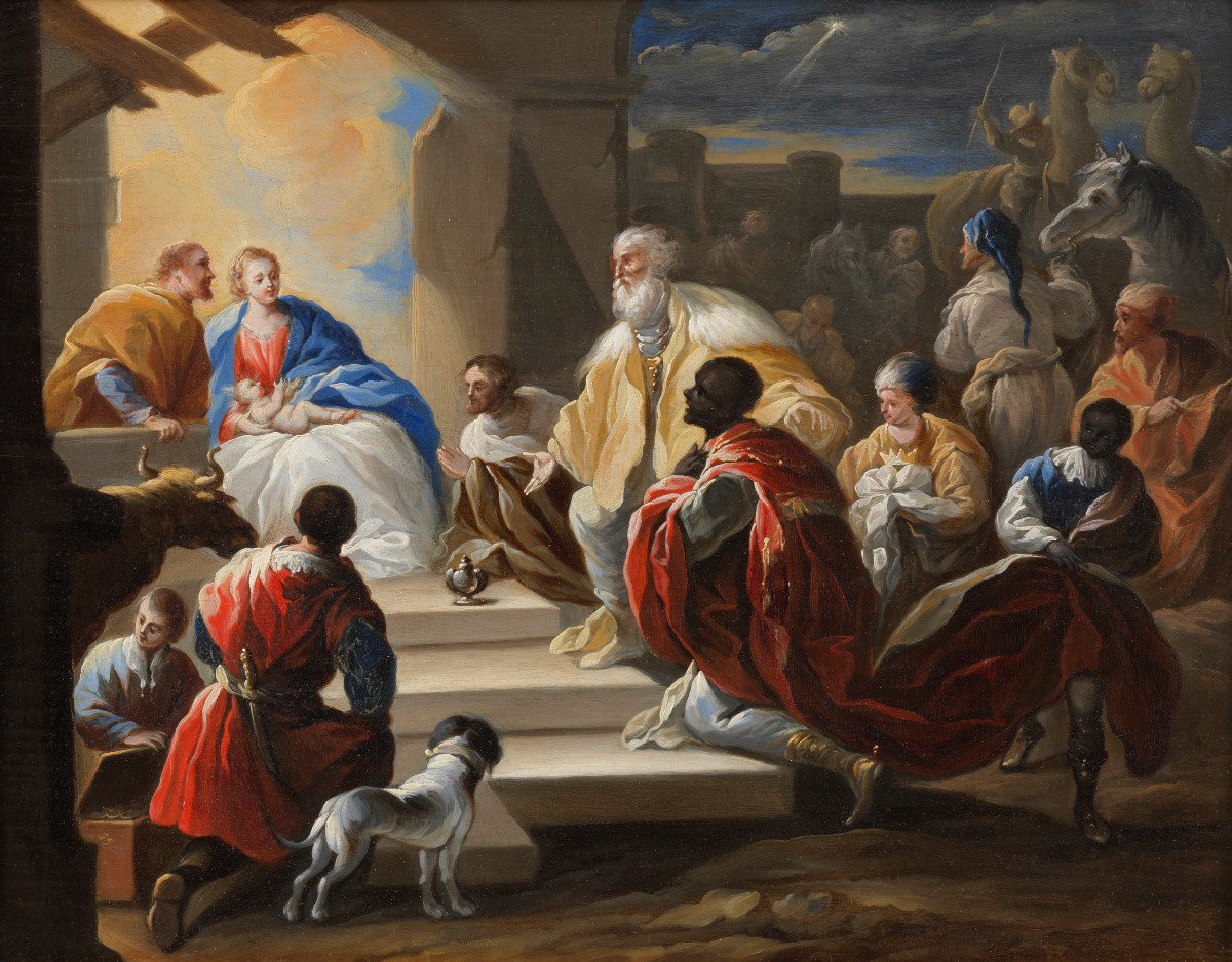 Adoration des Mages. Ecole fran&ccedil;aise du XVIIIe si&egrave;cle, entourage de Jean-Honor&eacute; Fragonard.-photo-2