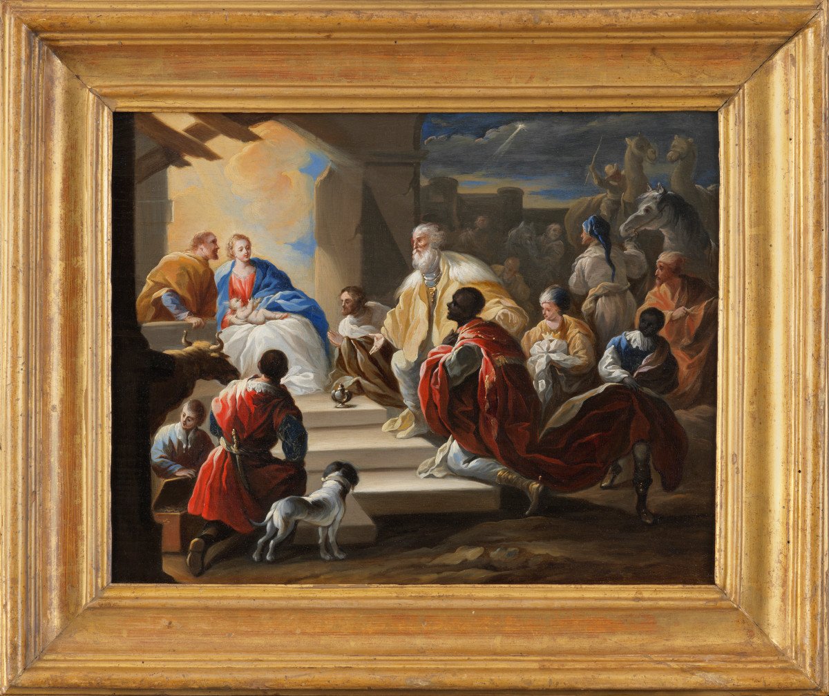 Adoration Of The Magi. French School Of The 18th Century, Circle Of Jean-honoré Fragonard.