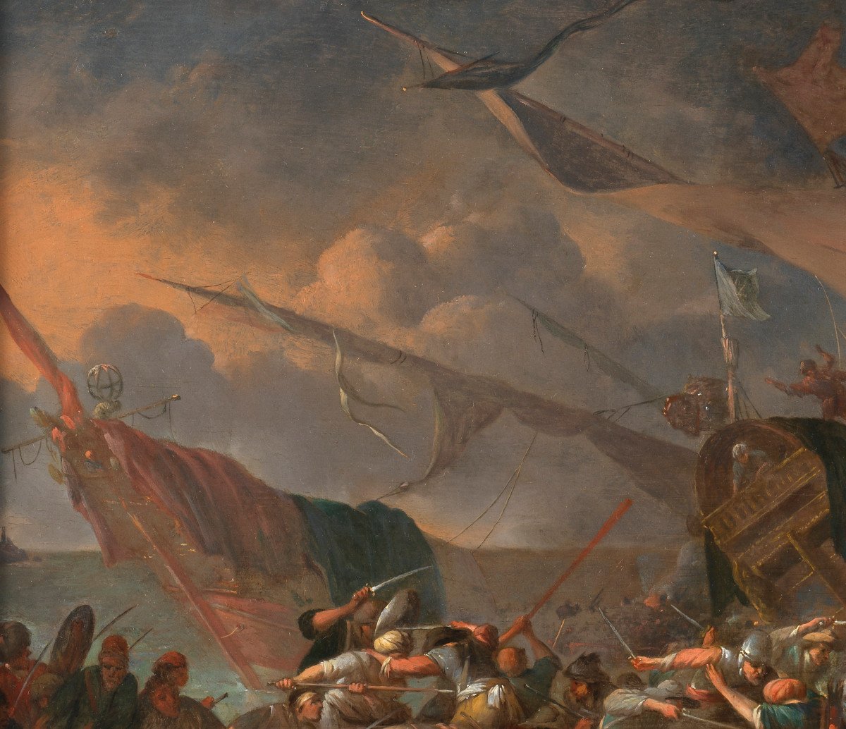 Naval Battle Between Christians And Turks – Johannes Lingelbach (1622 – 1674)-photo-2