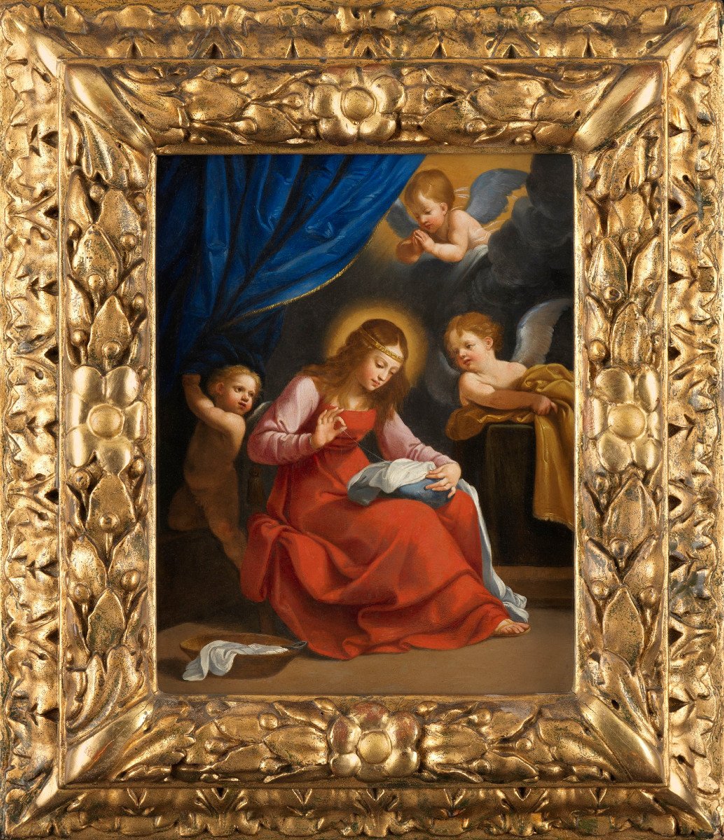 The Virgin Sewing, School Of Guido Reni (1575 – 1642)