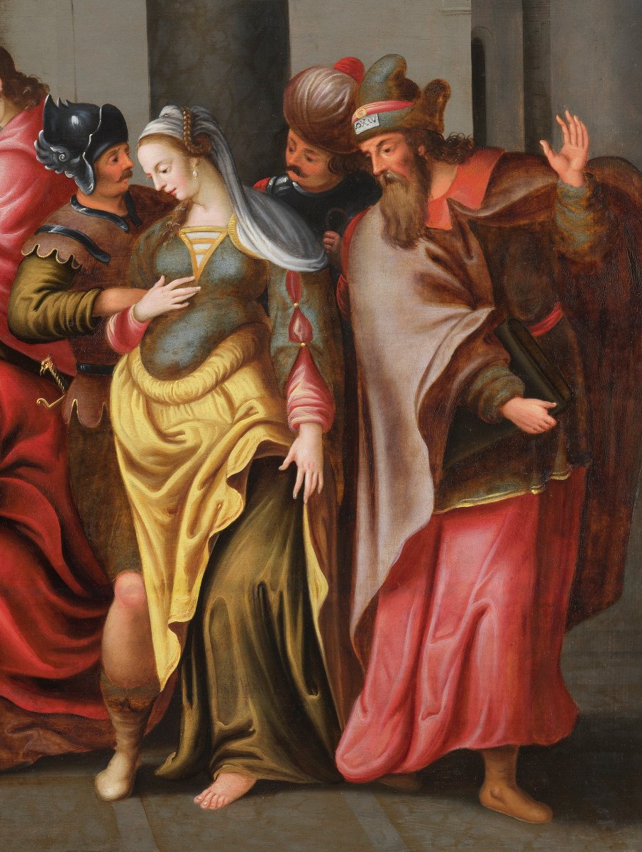 Christ And The Adulterous Woman - Suite Of The Master Of The Prodigal Son Circa 1600-photo-1