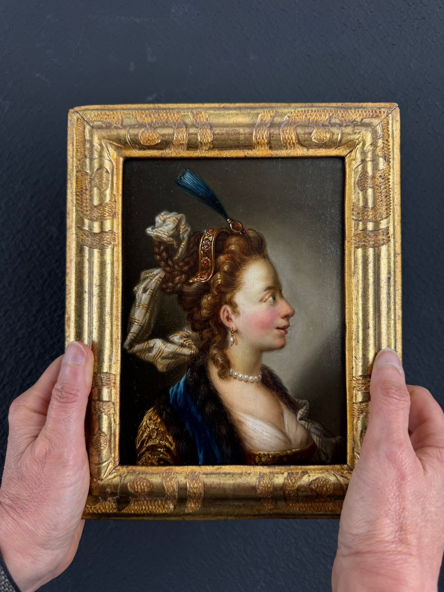 Portrait d’une princesse orientale – Entourage de Rembrandt H. van Rijn (1606 – 1669)-photo-3