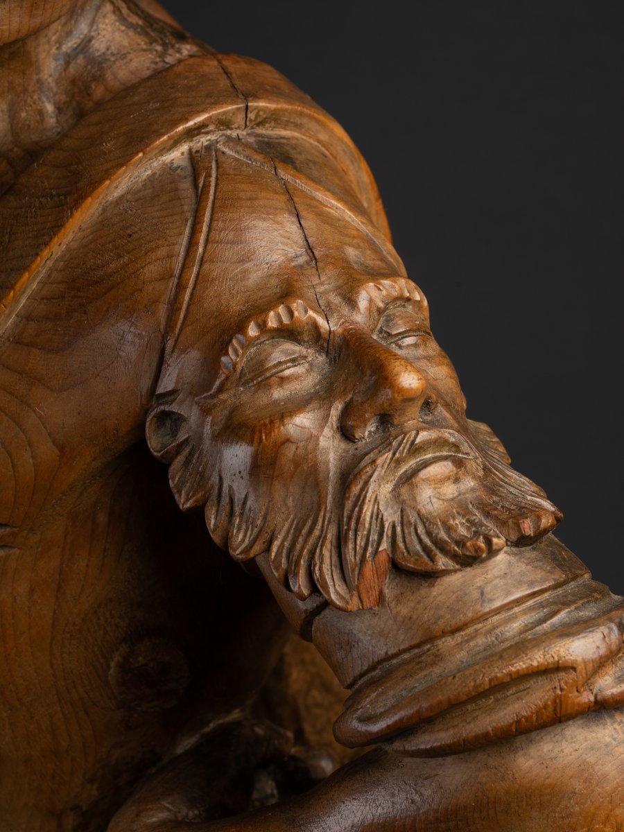 Saint Florian – Sculpture In Swiss Pine, Alpine Work (france Or Italy) From The 17th Century-photo-2