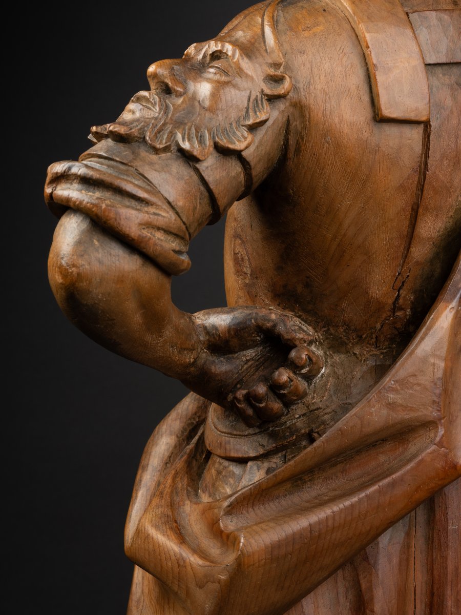 Saint Florian – Sculpture In Swiss Pine, Alpine Work (france Or Italy) From The 17th Century-photo-4