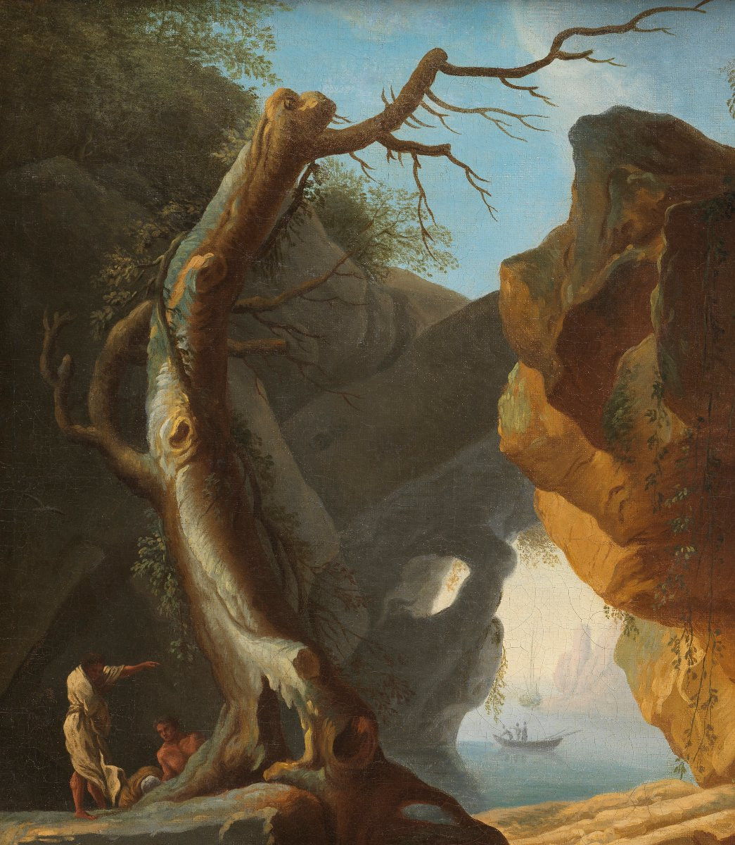 Pêcheurs à l’abri des falaises – Claude Joseph Vernet (1714 – 1789)-photo-3