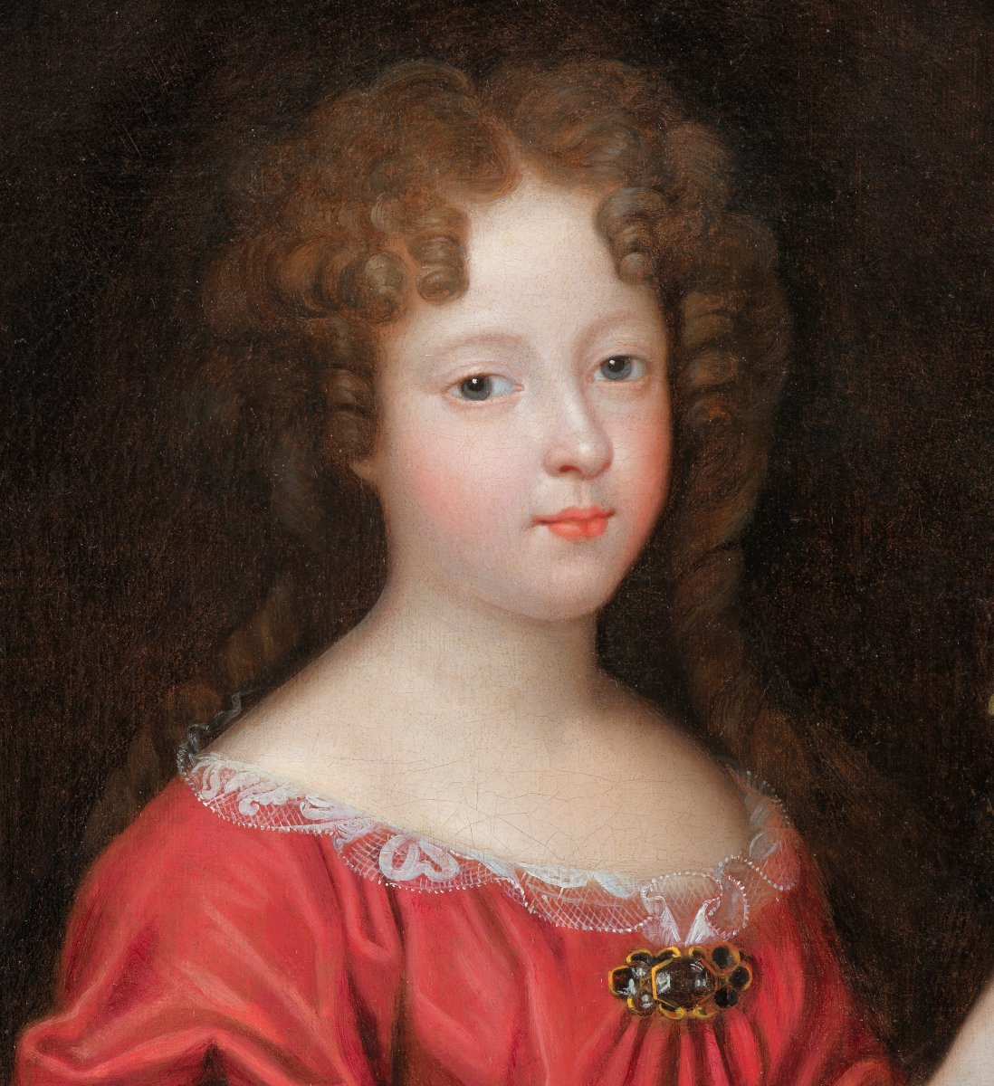 Young Princess With Flowers – Entourage Of Pierre Mignard-photo-2