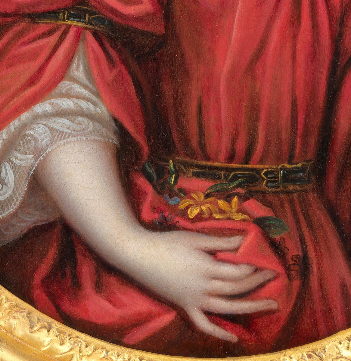 Young Princess With Flowers – Entourage Of Pierre Mignard-photo-4