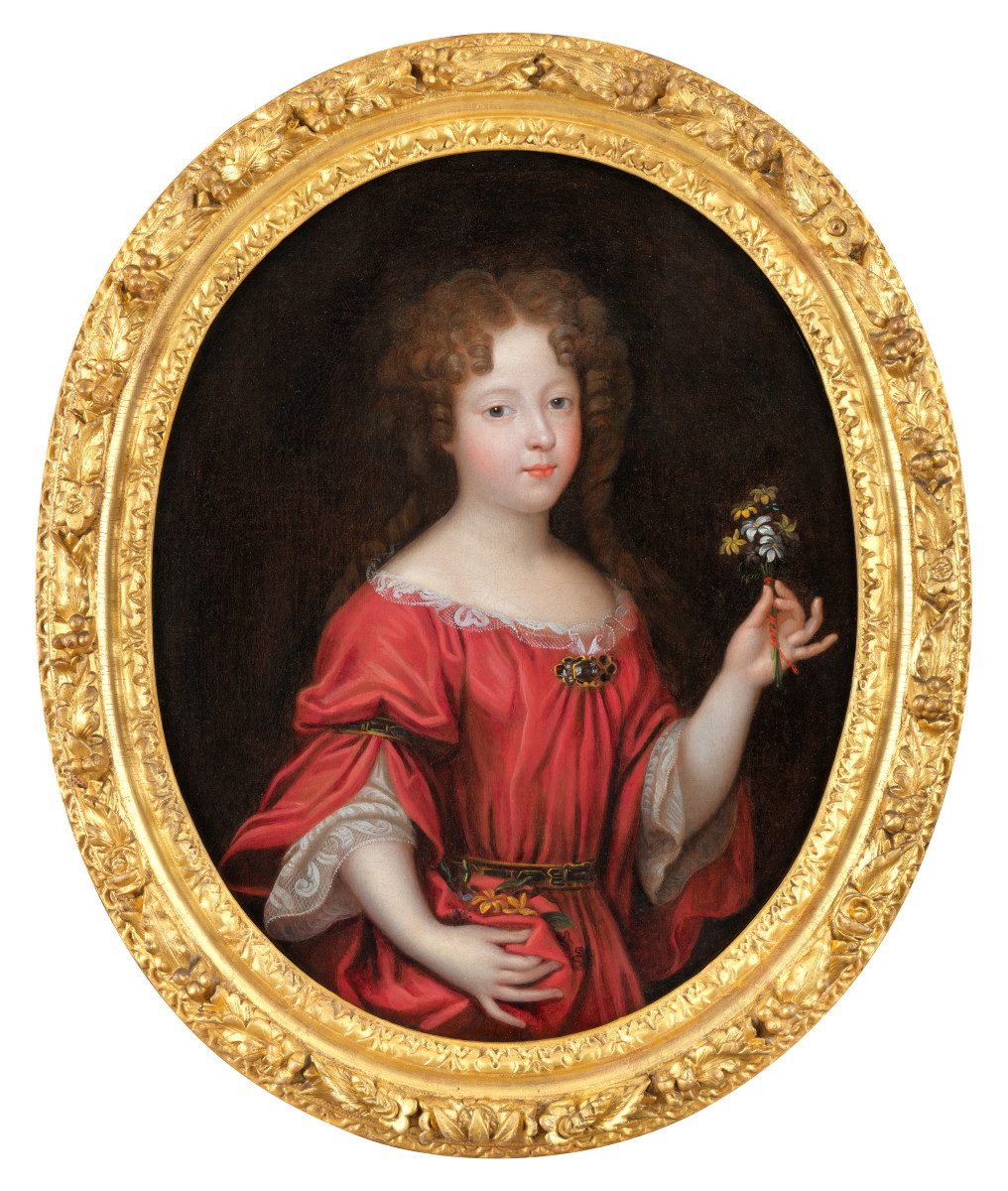 Young Princess With Flowers – Entourage Of Pierre Mignard