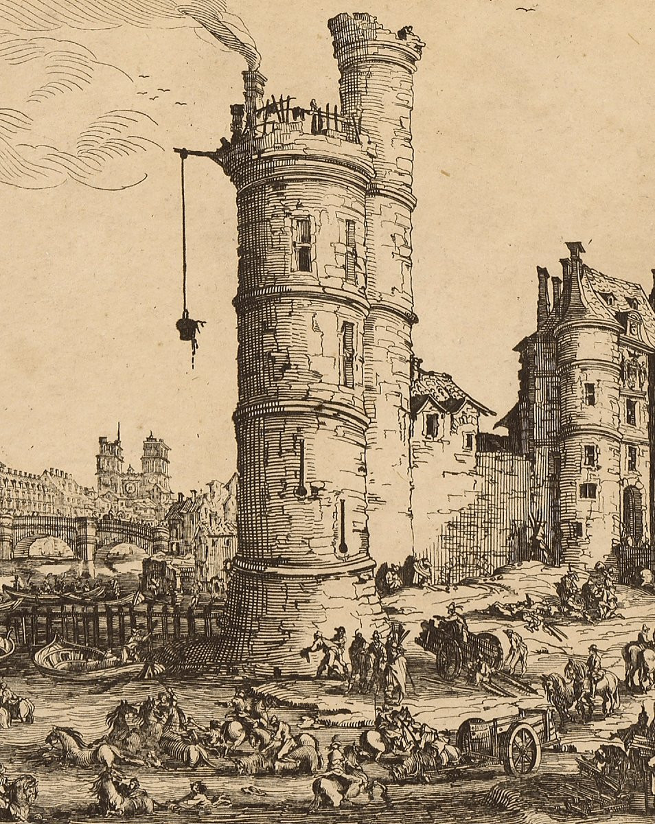 Vue du Pont Neuf et de la Tour de Nesle, Jacques Callot (Nancy, 1592 – 1635)-photo-4