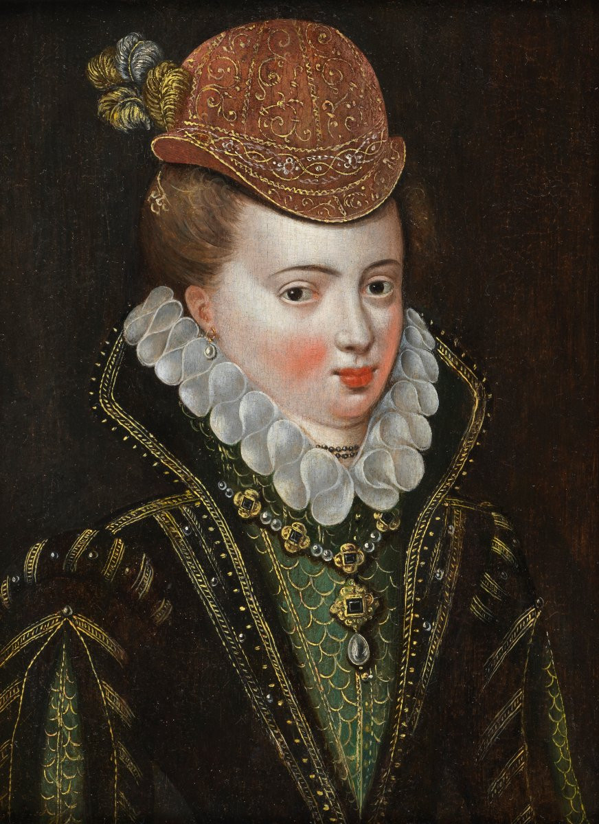 Portrait Of A Lady, French School Circa 1580-photo-2