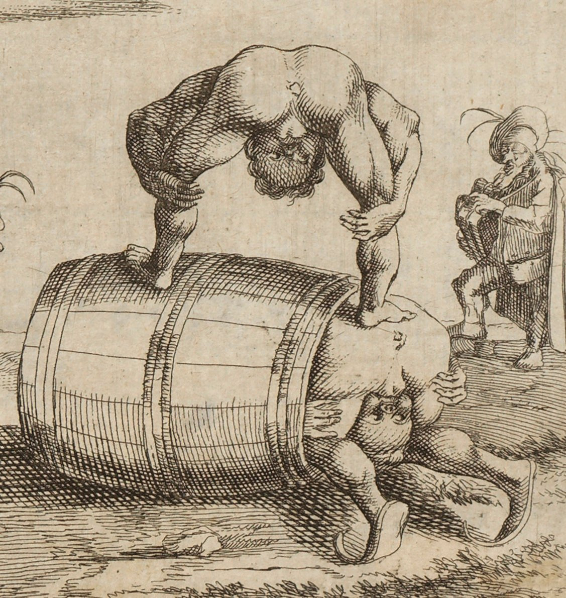 Scène satirique, attribuée à Giuseppe Maria Mitelli (Bologne, 1634–1718)-photo-3