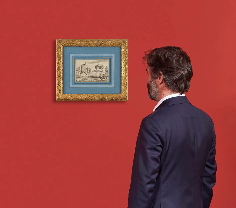 Scène satirique, attribuée à Giuseppe Maria Mitelli (Bologne, 1634–1718)-photo-1