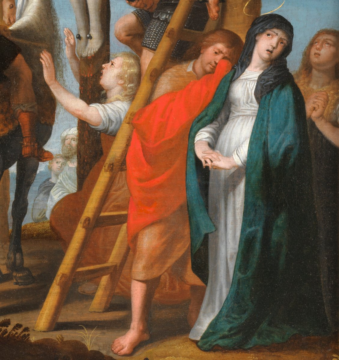 La Crucifixion ou « le Coup de lance », école lorraine du 17e siècle -photo-2