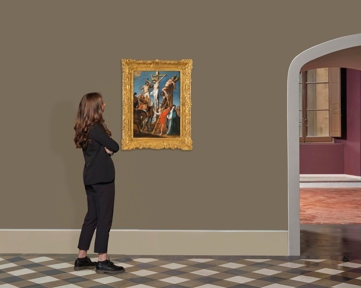 La Crucifixion ou « le Coup de lance », école lorraine du 17e siècle -photo-3