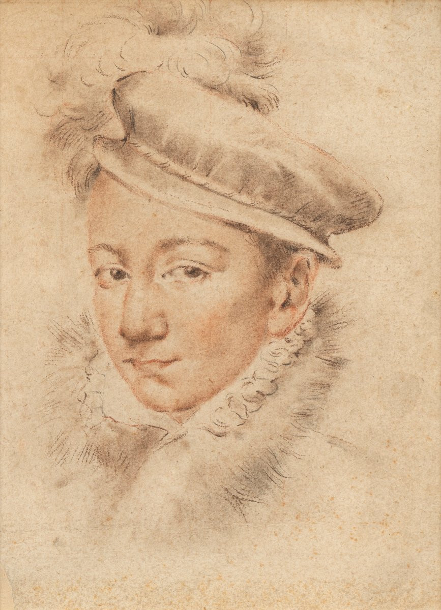 Portrait Of Charles Ix, King Of France, Follower Of François Clouet-photo-2