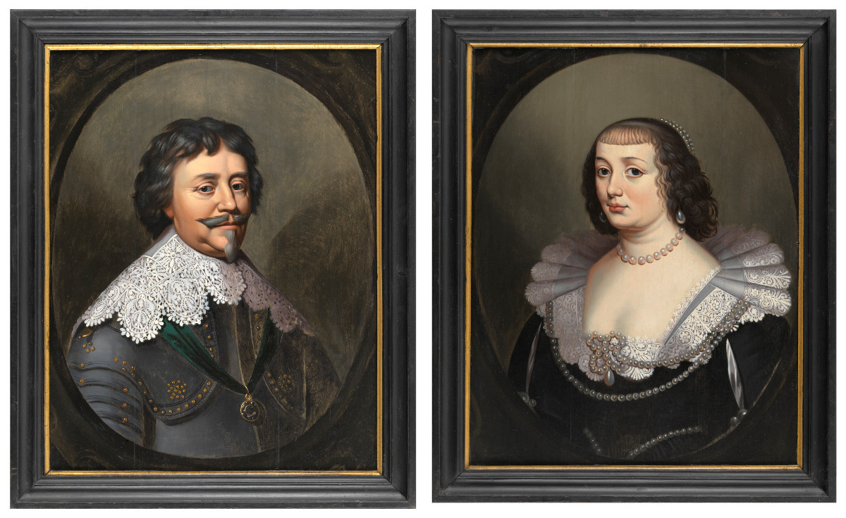 Frédéric-Henri de Orange-Nassau et Amalia van Solms, école hollandaise du XVIIe siècle