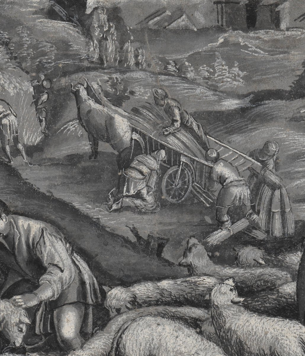 Allégorie de l’été – Ecole française du 18e siècle d’après Bassano-photo-1