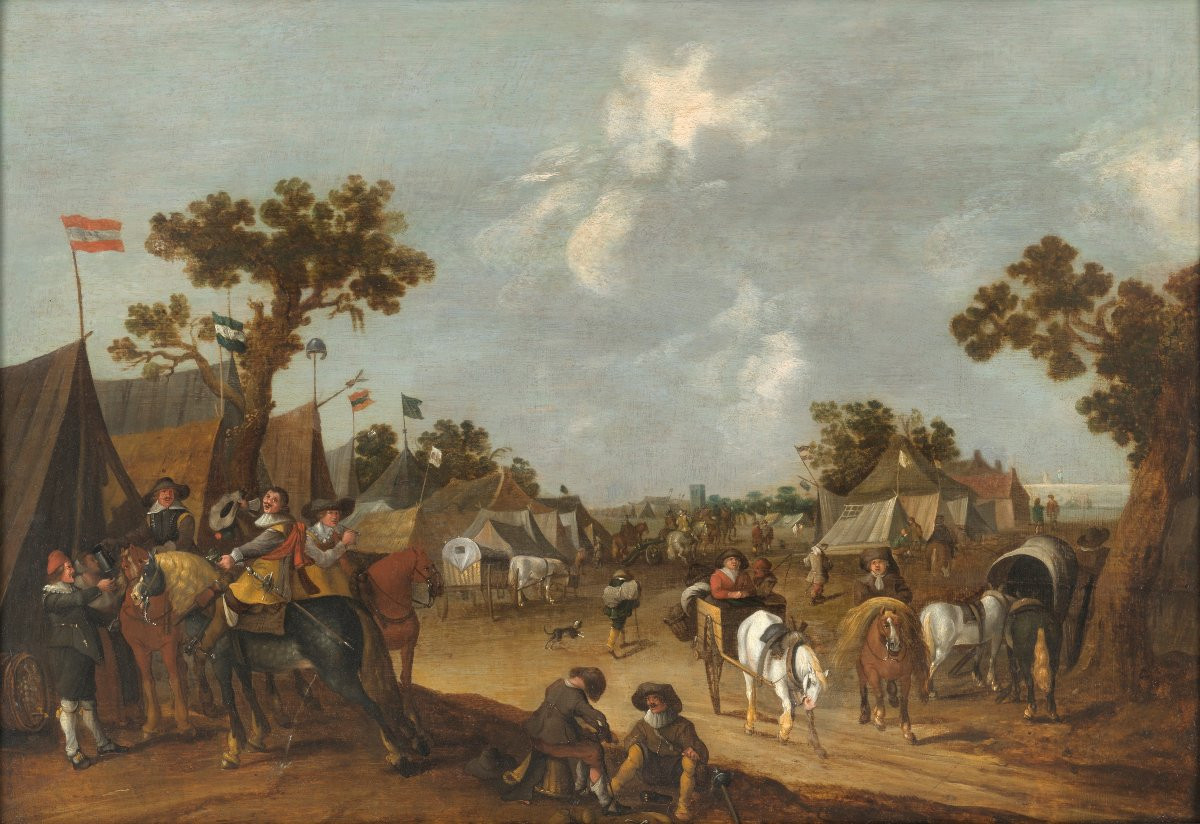 Le Camp militaire - Hendrick de Meijer (c. 1620 - avant 1690) -photo-2