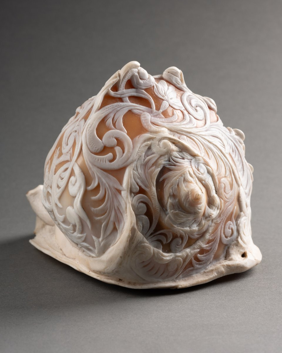 Le taureau Farnese - Coquillage sculpté en camée - Giovanni Sabbato-photo-3