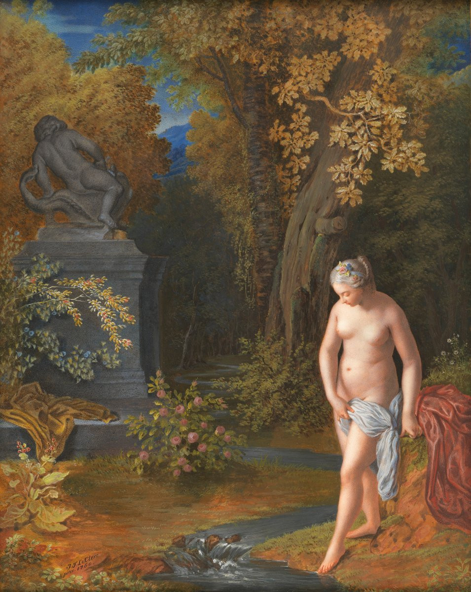 Déesse au bain – Jacques Sébastien Leclerc (1734 – 1785) -photo-2