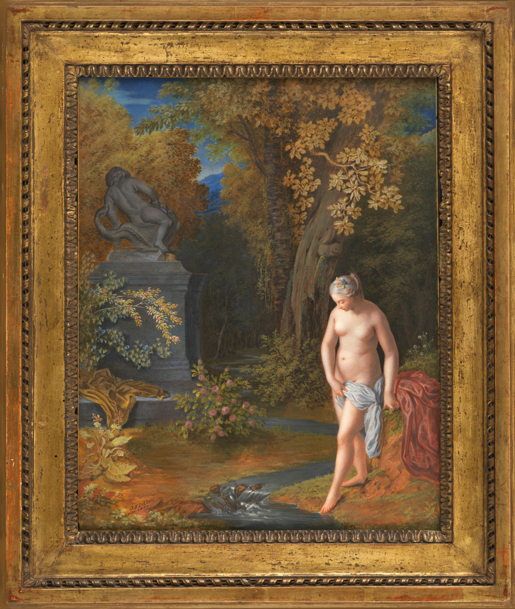 Déesse au bain – Jacques Sébastien Leclerc (1734 – 1785) 