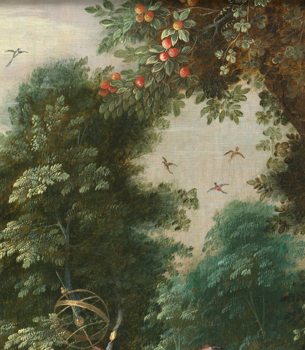Allégorie des Quatre Eléments. École anversoise, début du XVIIᵉ siècle-photo-2