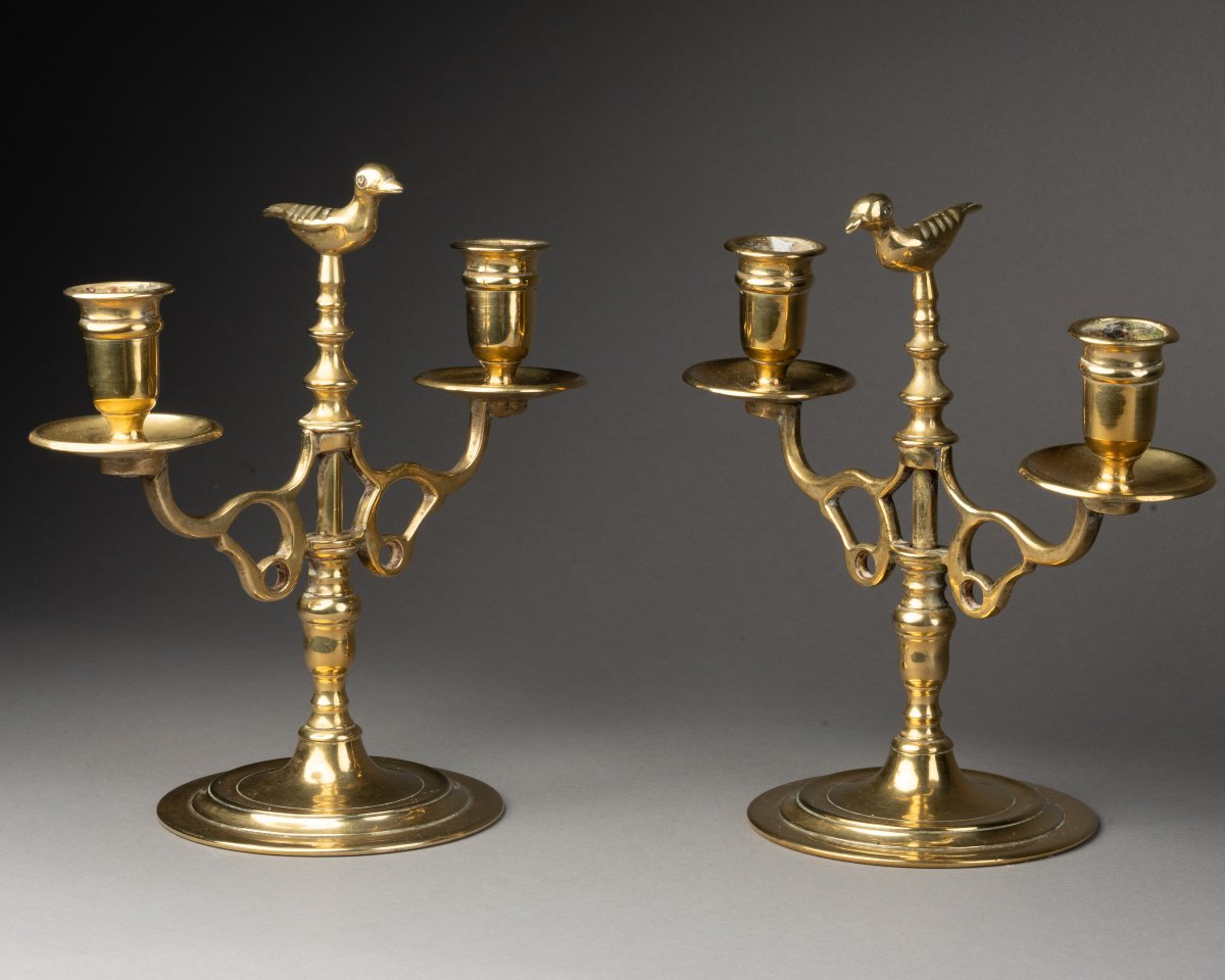 Pair Of Candlesticks - Flanders 17th Century