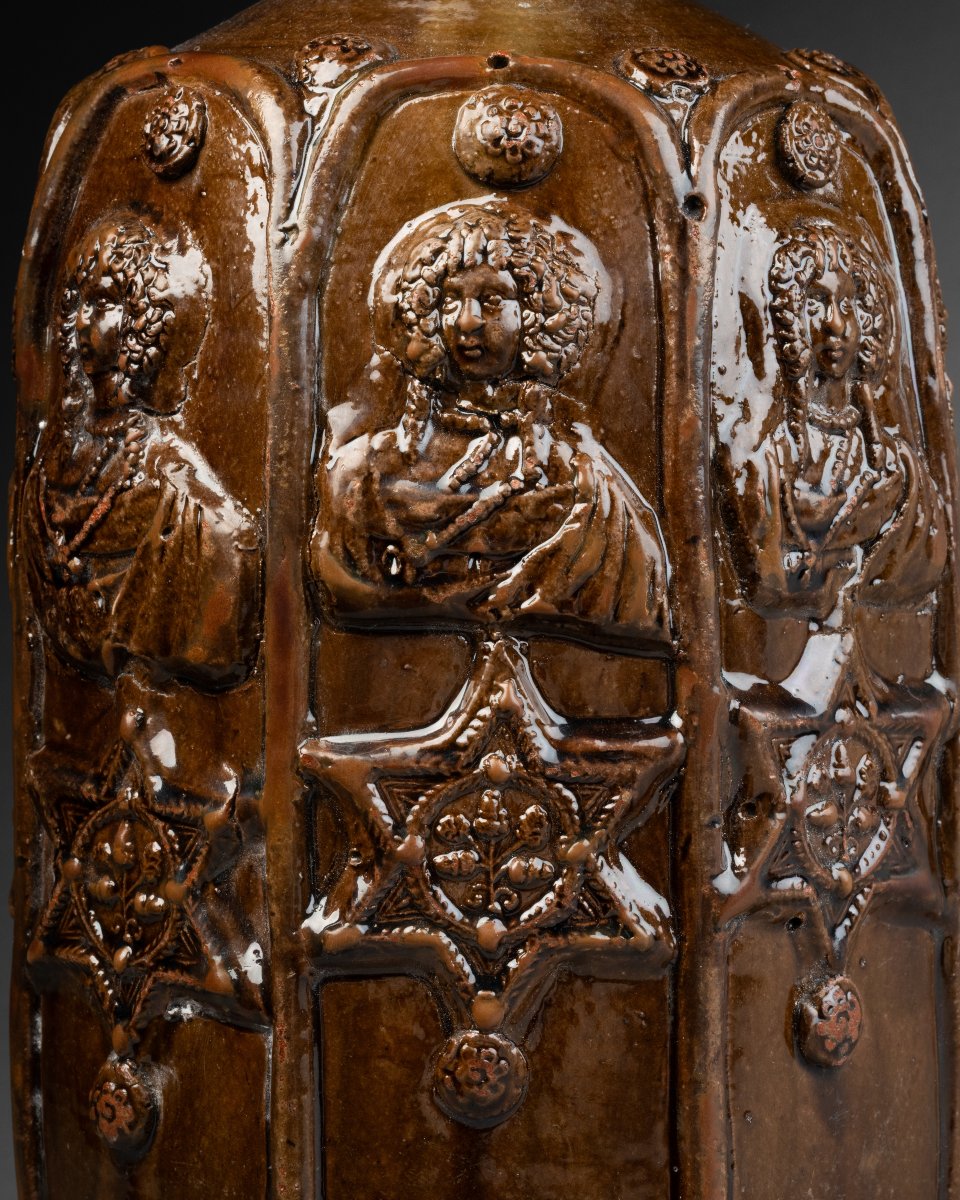 Large Stoneware Bottle – Germany, Creussen, 17th Century-photo-1
