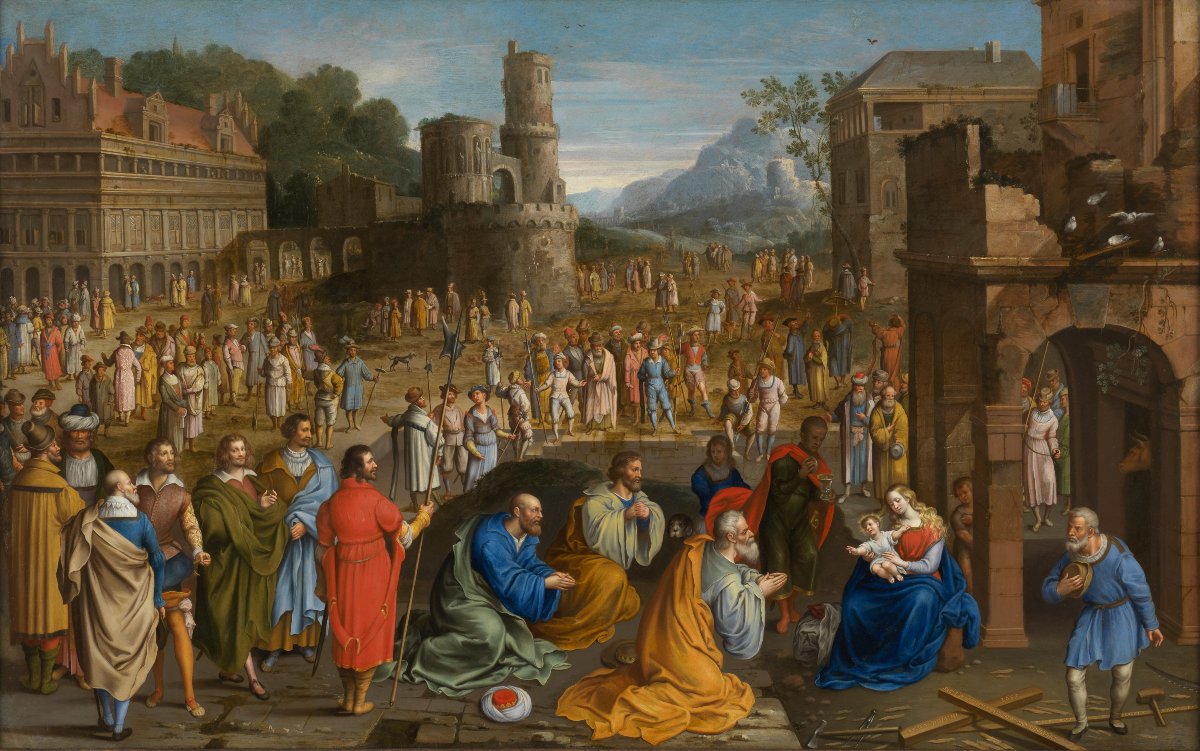 L'Adoration des Mages - Matteo Cristadoro (Agrigento c. 1635 - ?)-photo-2